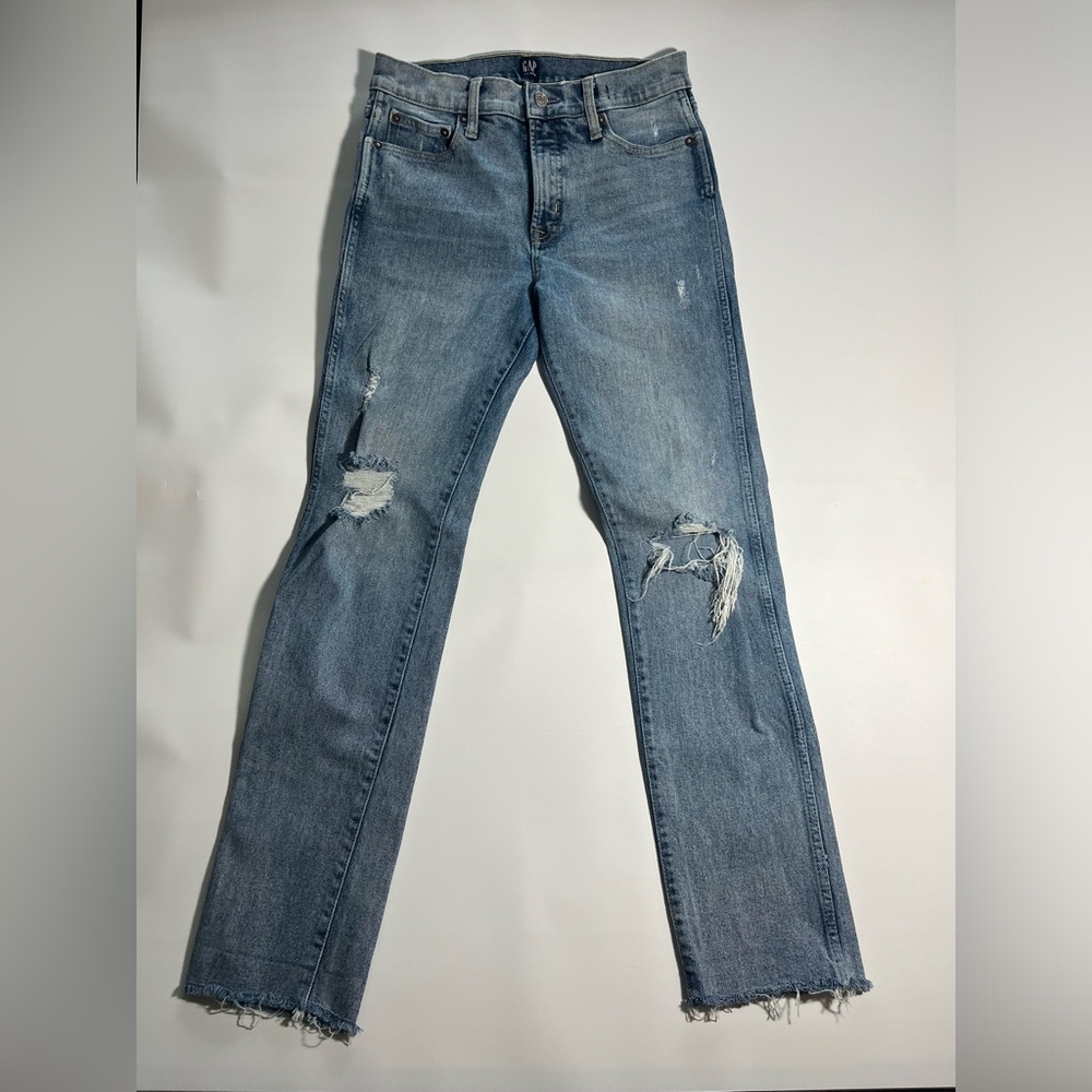 GAP Women’s Distressed Light Blue Jeans 062